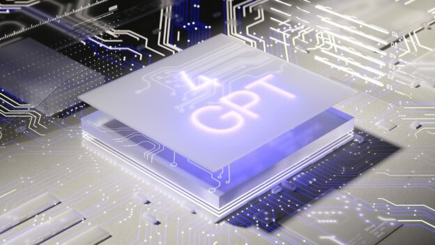 a computer chip with the word gpt printed on it